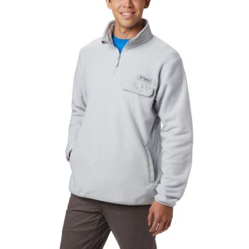 Columbia Harborside II Fleece, Pullover Grises Para Hombre | 975214-SWF